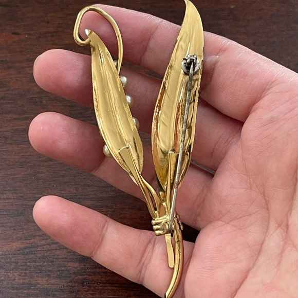 1950s Lily of the valley pin brooch - Picture 4 of 6